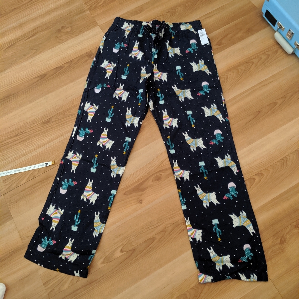 Small Navy Llama Pj Bottoms